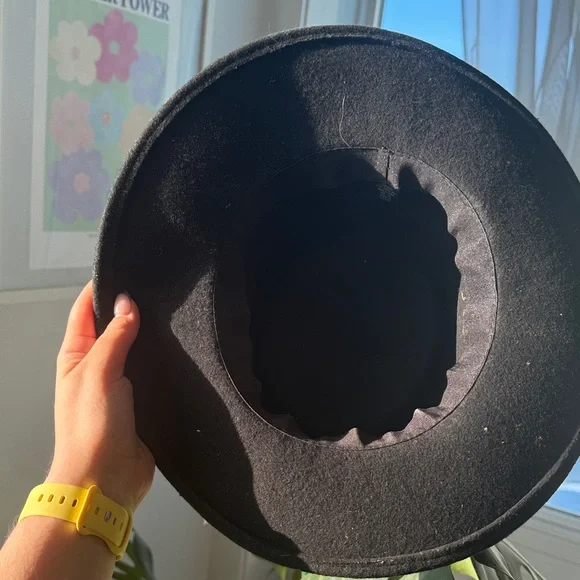 Black Wool Hat - Picture 3 of 6